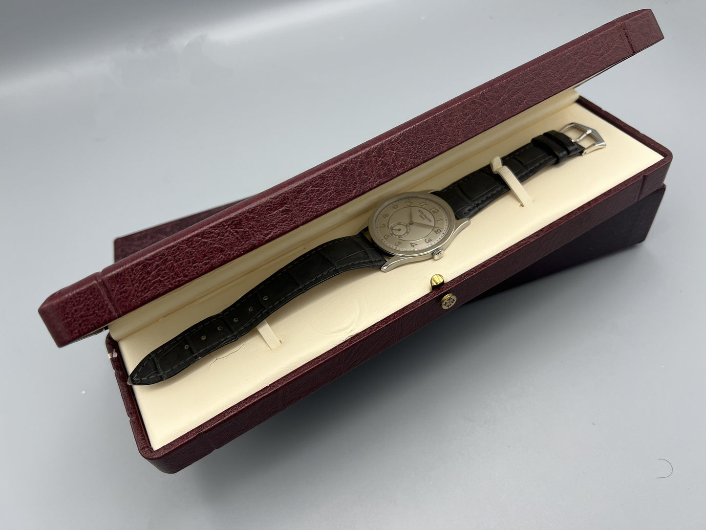 Patek Philippe Ref 5196P-001, Rare Calatrava, Discontinued Model, 2006