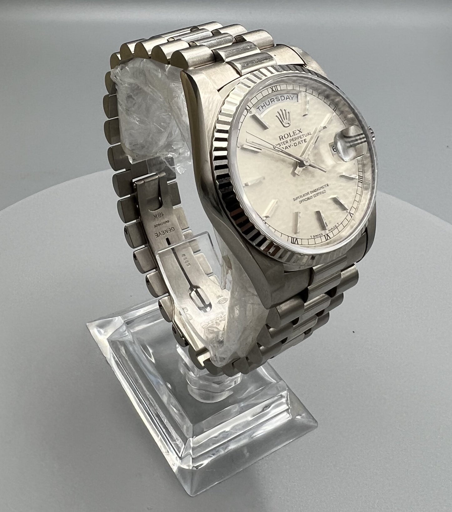 Rolex Ref 18239 Day-Date 36 mm White Gold Circa 1990, Excellent Condition