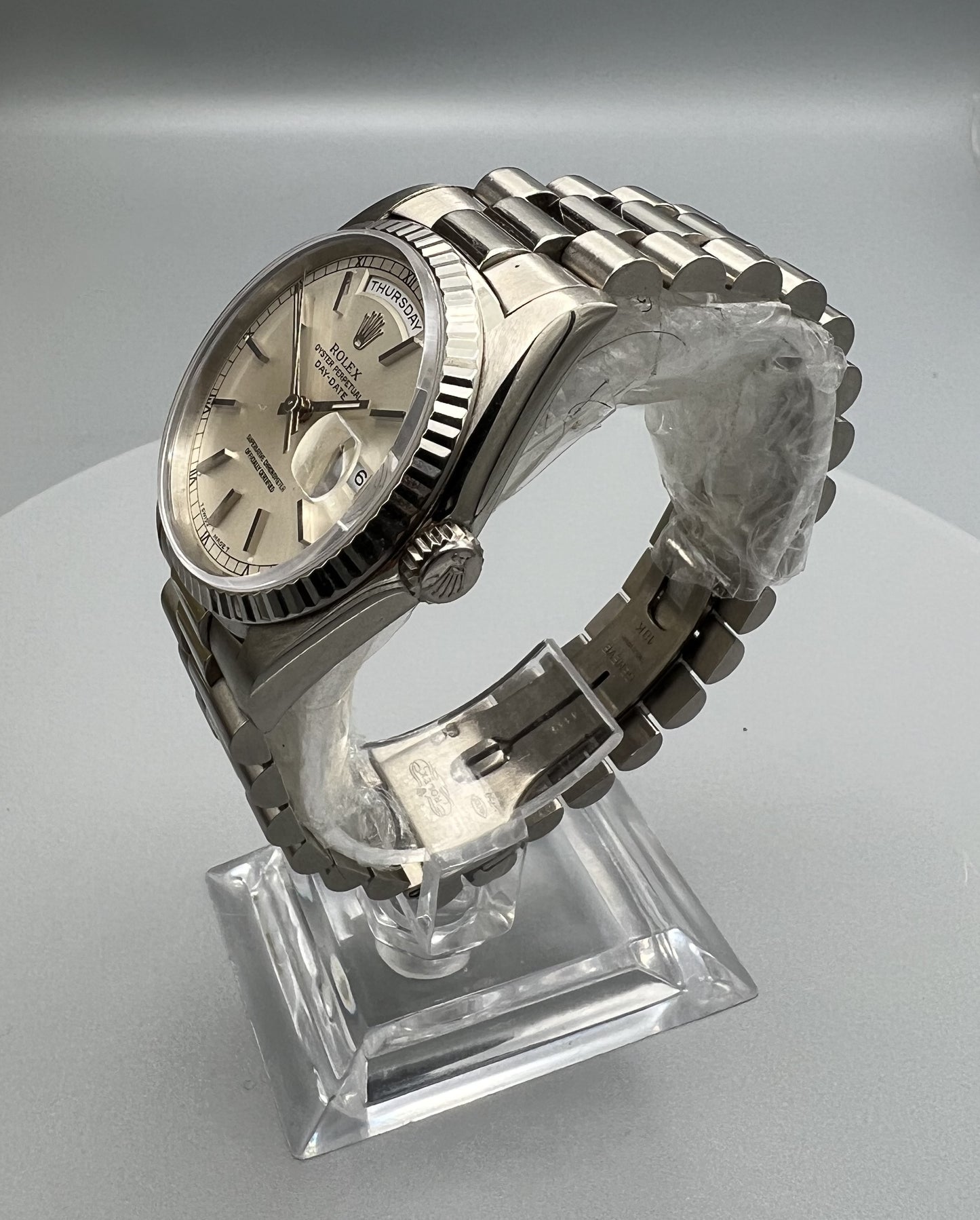 Rolex Ref 18239 Day-Date 36 mm White Gold Circa 1990, Excellent Condition