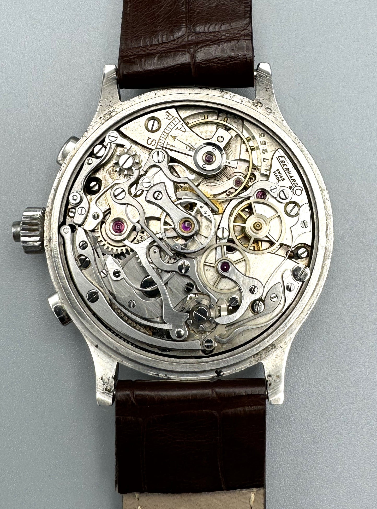 Eberhard 1940s, Oversized Manufacture Grade Split Second Chronograph, Snail Dial