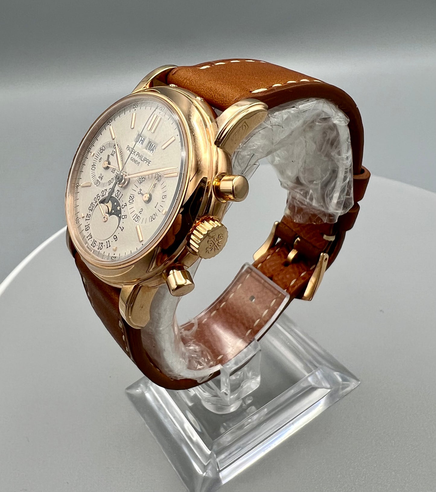 Patek Philippe Ref 3971 Rose Gold, 1989, Full Set, Super Rare