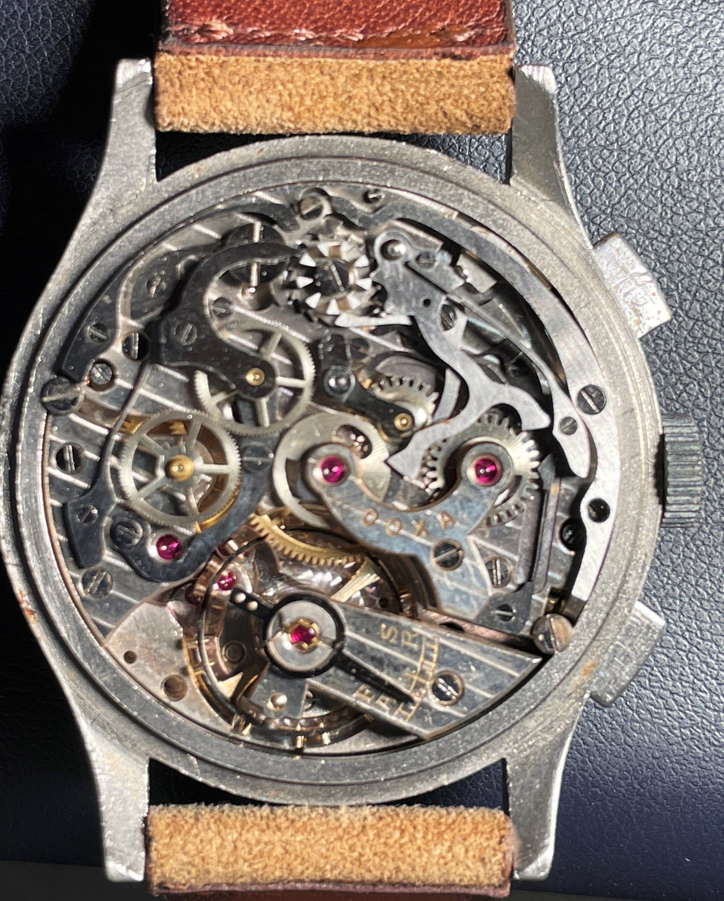 Doxa Rare 38mm Doxa Antimagnetic Chronograph, Snail Gilt Dial, Unpolished 38mm circa 1940s