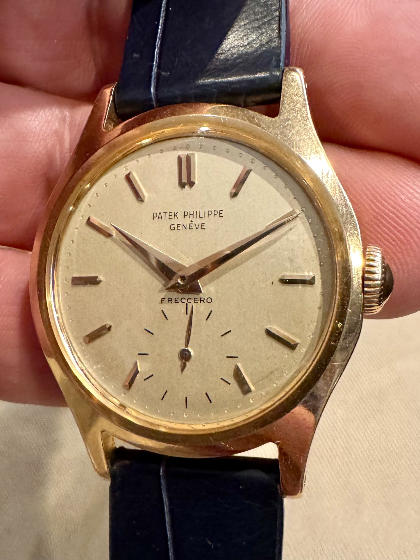 Patek Philippe Ref 565 Rose Calatrava Freccero Dial 1952 Extremely Rare