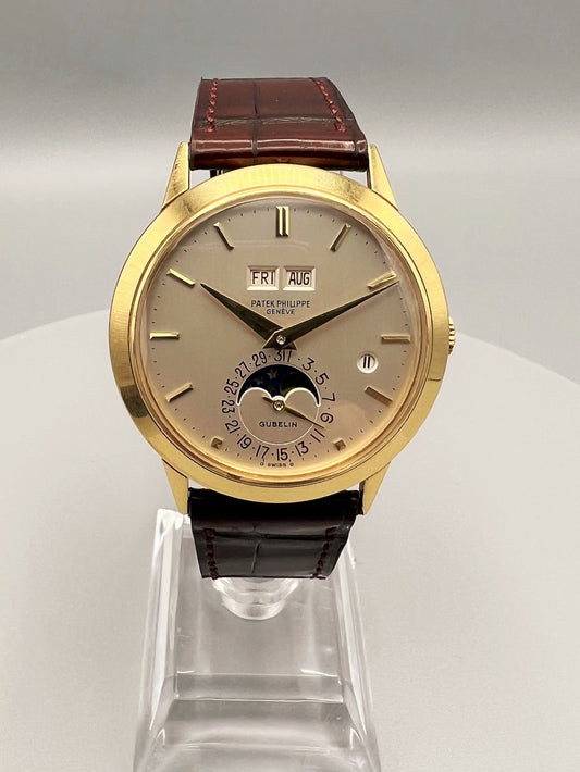 Patek Philippe Ref 3450, Crica 1985, Gübelin Double Signed Dial