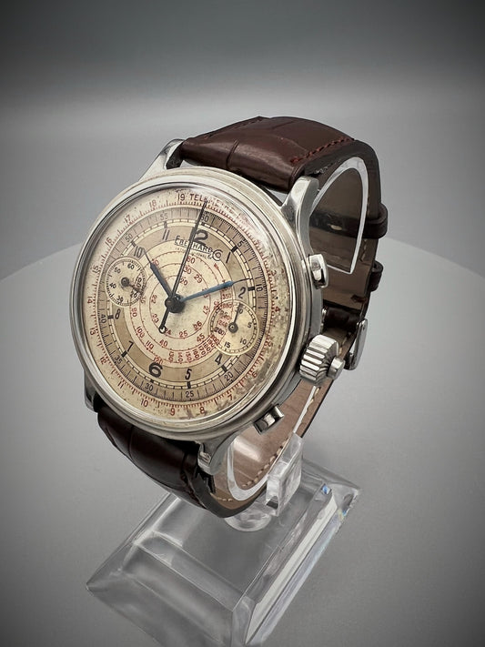 Eberhard 1940s, Oversized Manufacture Grade Split Second Chronograph, Snail Dial