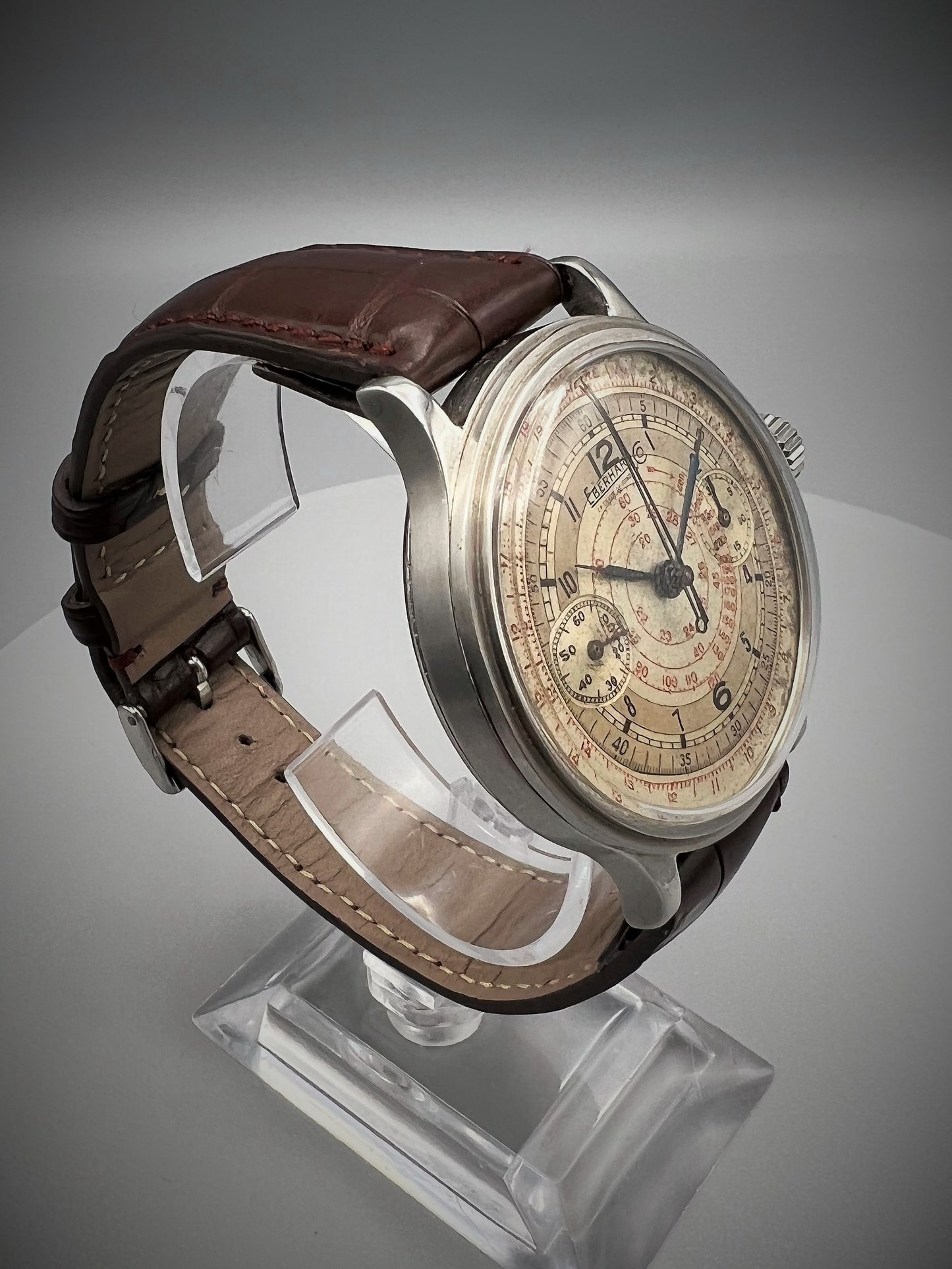 Eberhard 1940s, Oversized Manufacture Grade Split Second Chronograph, Snail Dial
