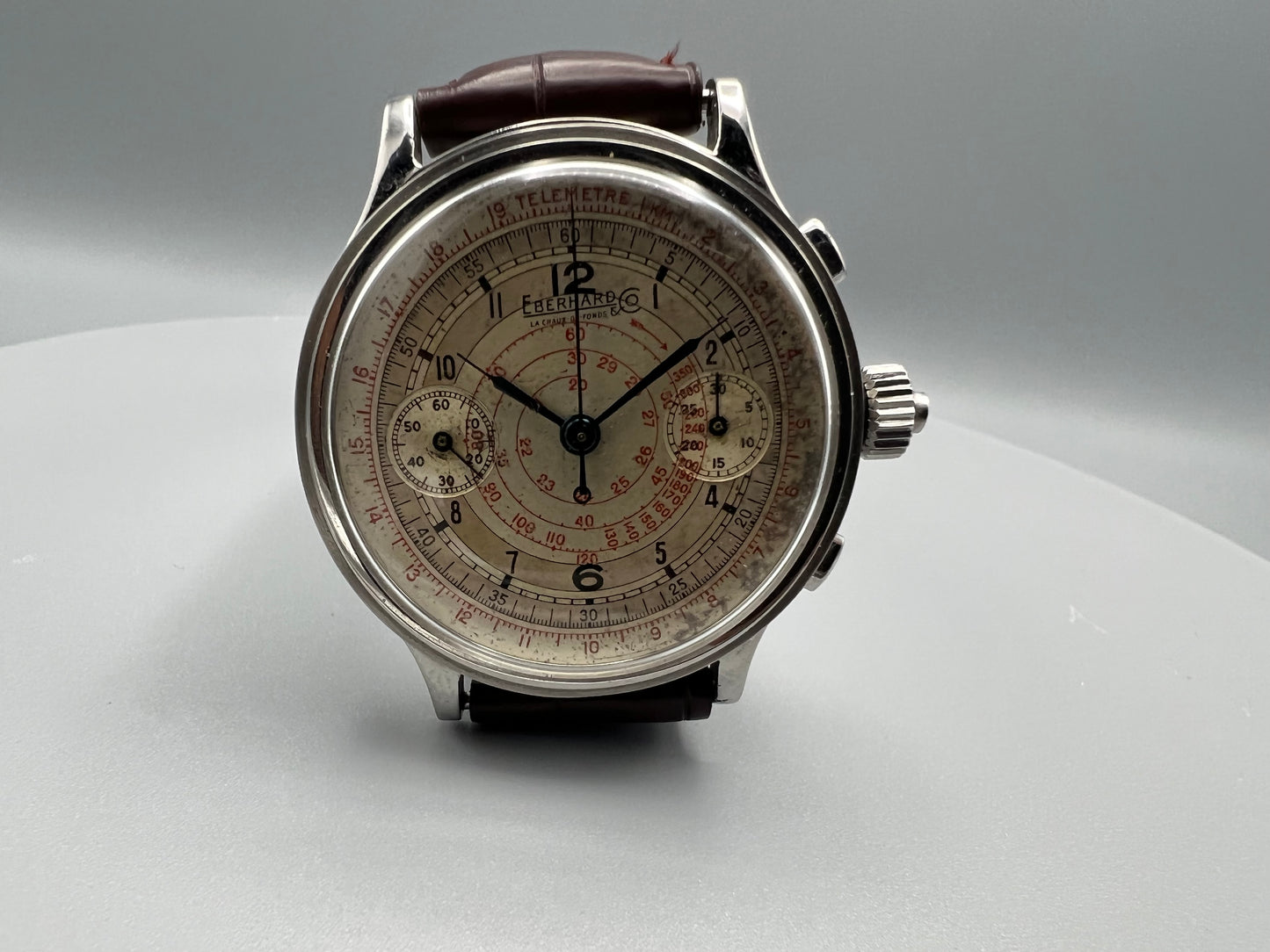Eberhard 1940s, Oversized Manufacture Grade Split Second Chronograph, Snail Dial