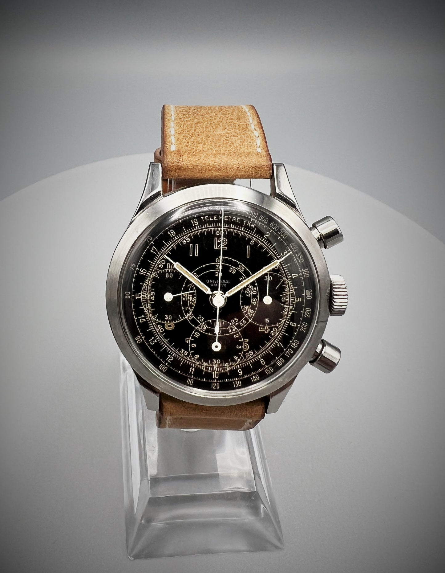 Universal Genève, Ref 22410, Large Stainless Steel Chronograph, 1940
