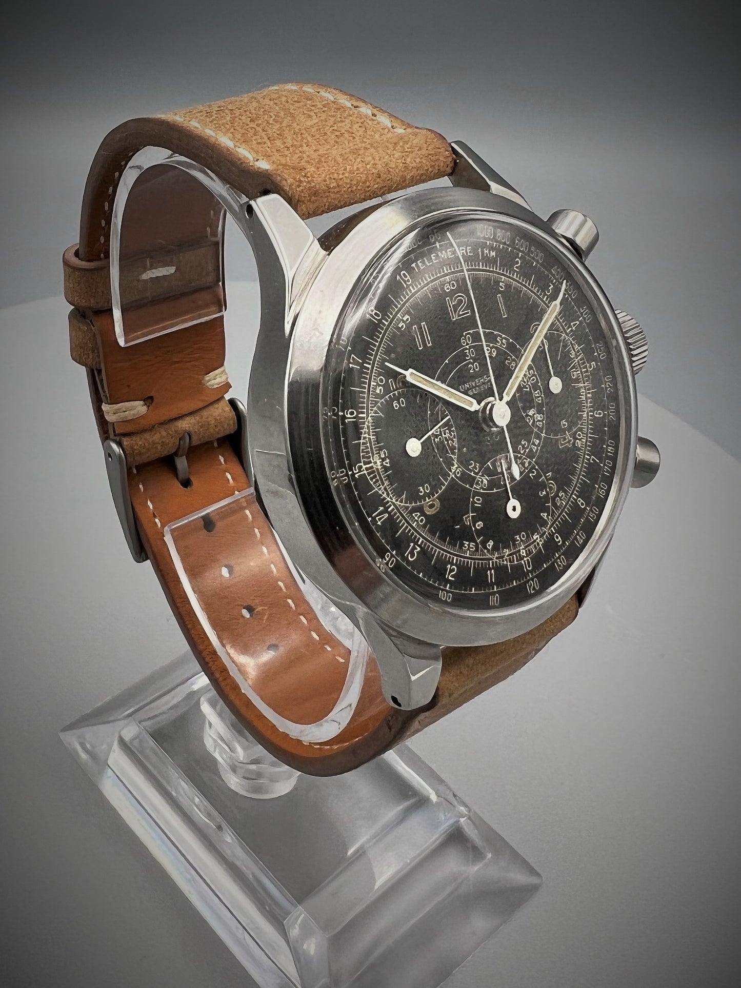 Universal Genève, Ref 22410, Large Stainless Steel Chronograph, 1940