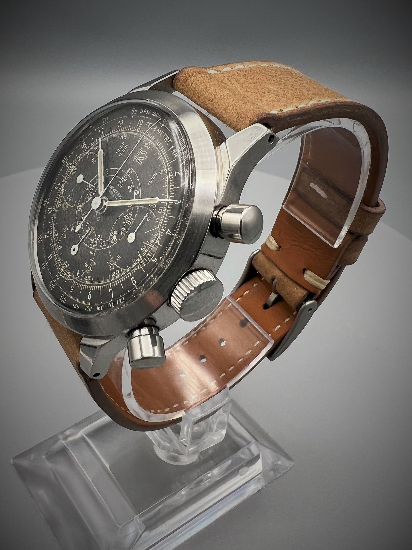 Universal Genève, Ref 22410, Large Stainless Steel Chronograph, 1940