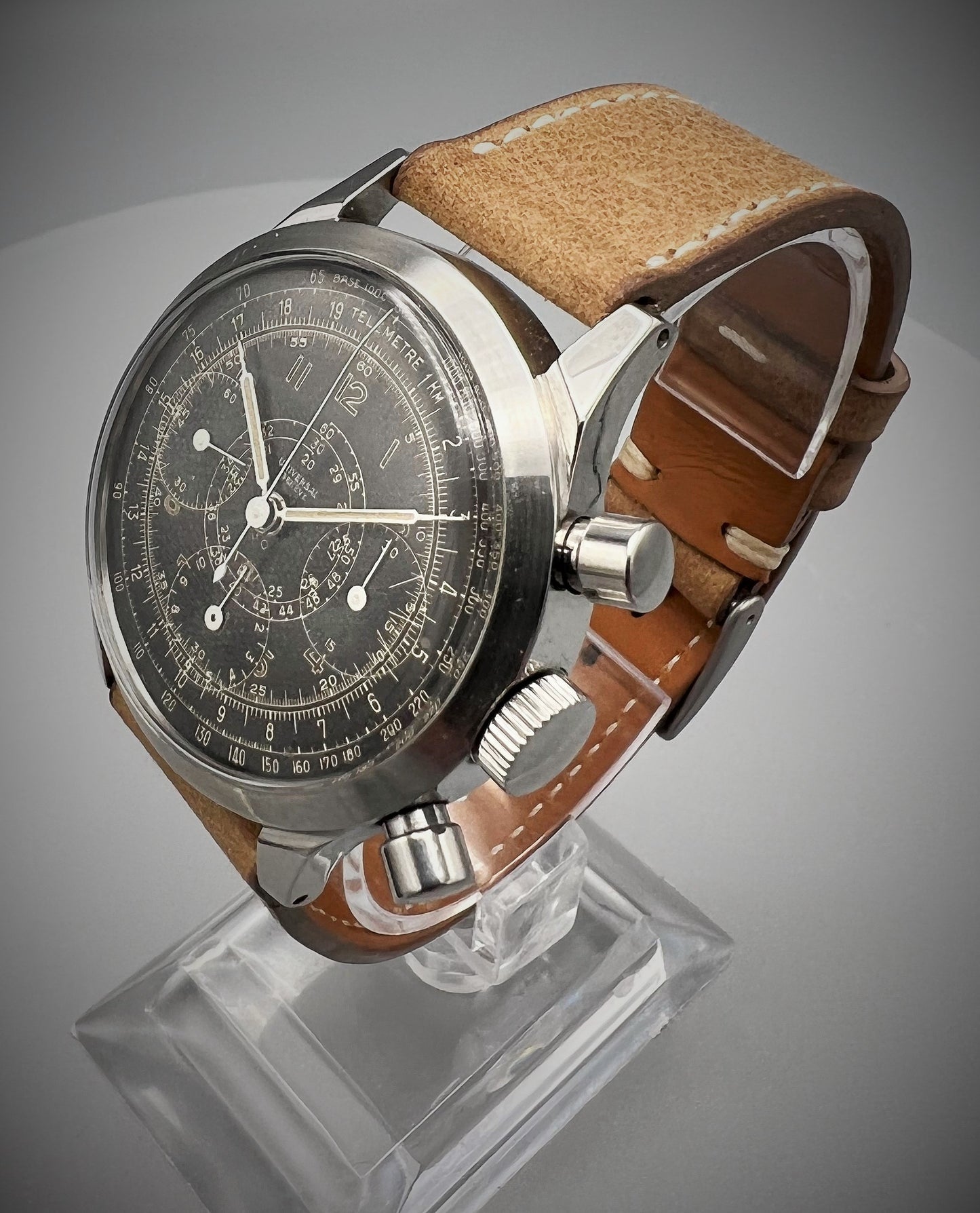 Universal Genève, Ref 22410, Large Stainless Steel Chronograph, 1940