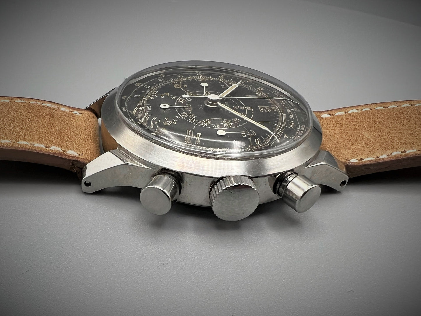 Universal Genève, Ref 22410, Large Stainless Steel Chronograph, 1940