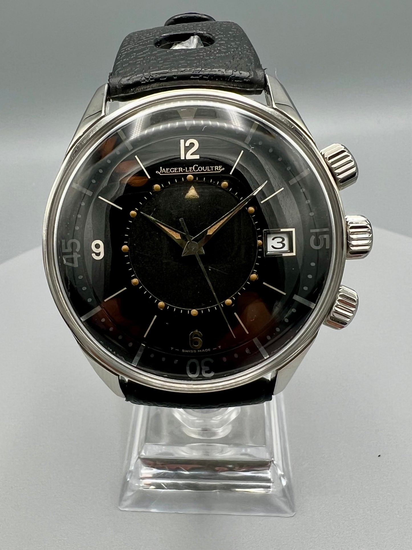 Jaeger LeCoultre Memovox Plaris Ref E859 Extremely Rare Prototype Dial 1963