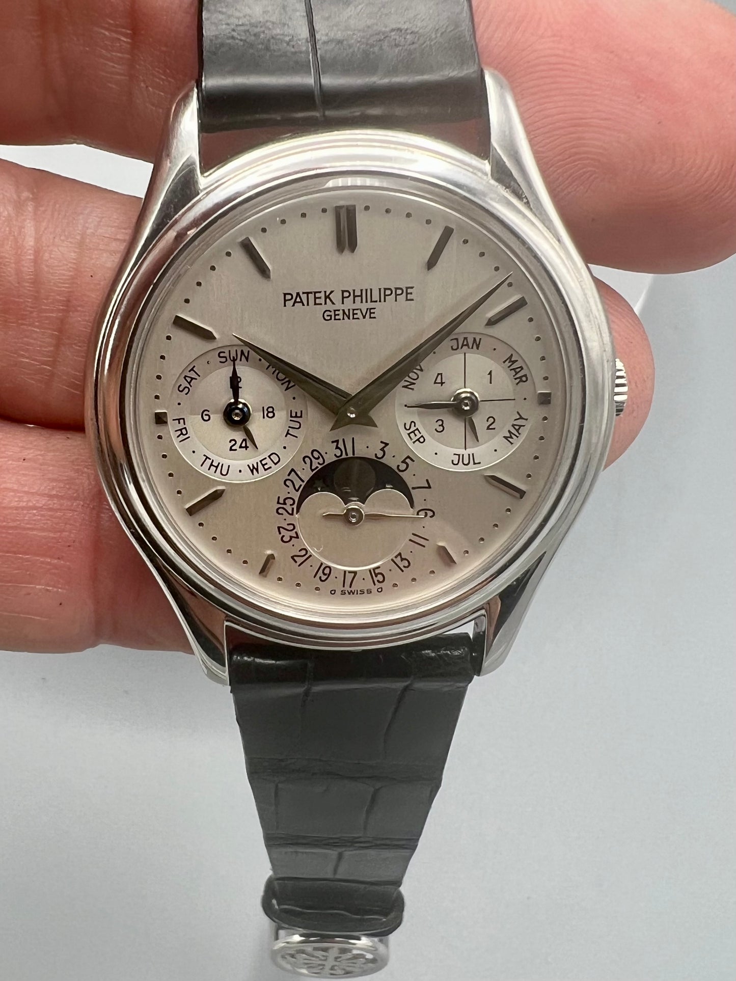 Patek Philippe Ref 3940P Rare Iconic Watch, Excellent Condition Archival Extract 1999