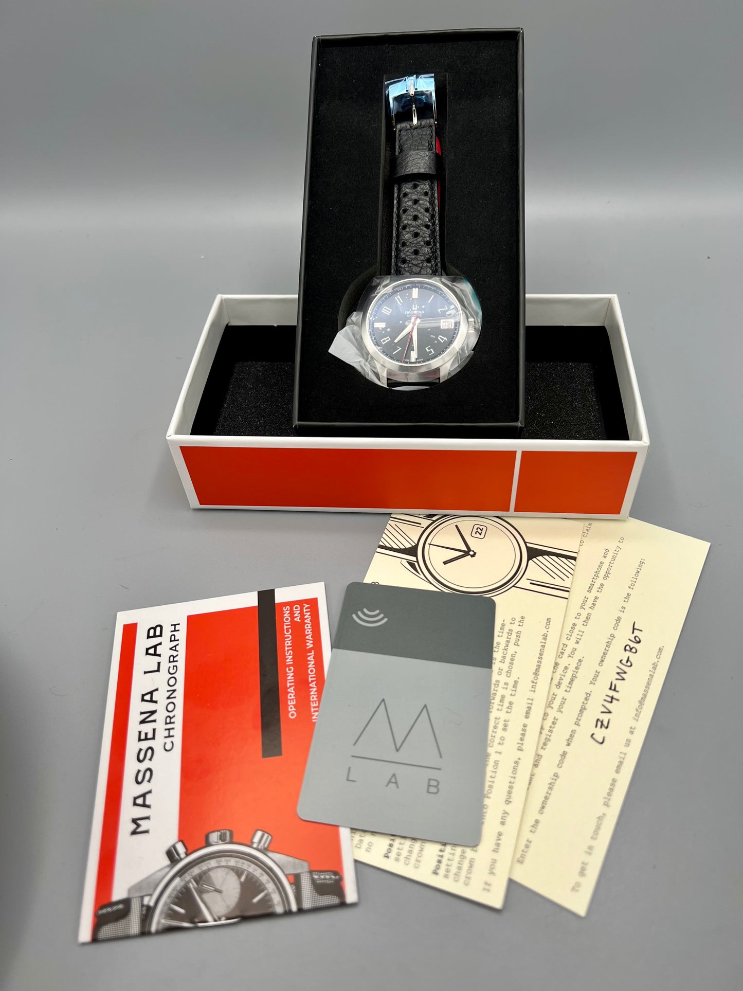 Massena LAB Dato Racer, 1970s inspired, Sports Watch, Unused New, Full Set