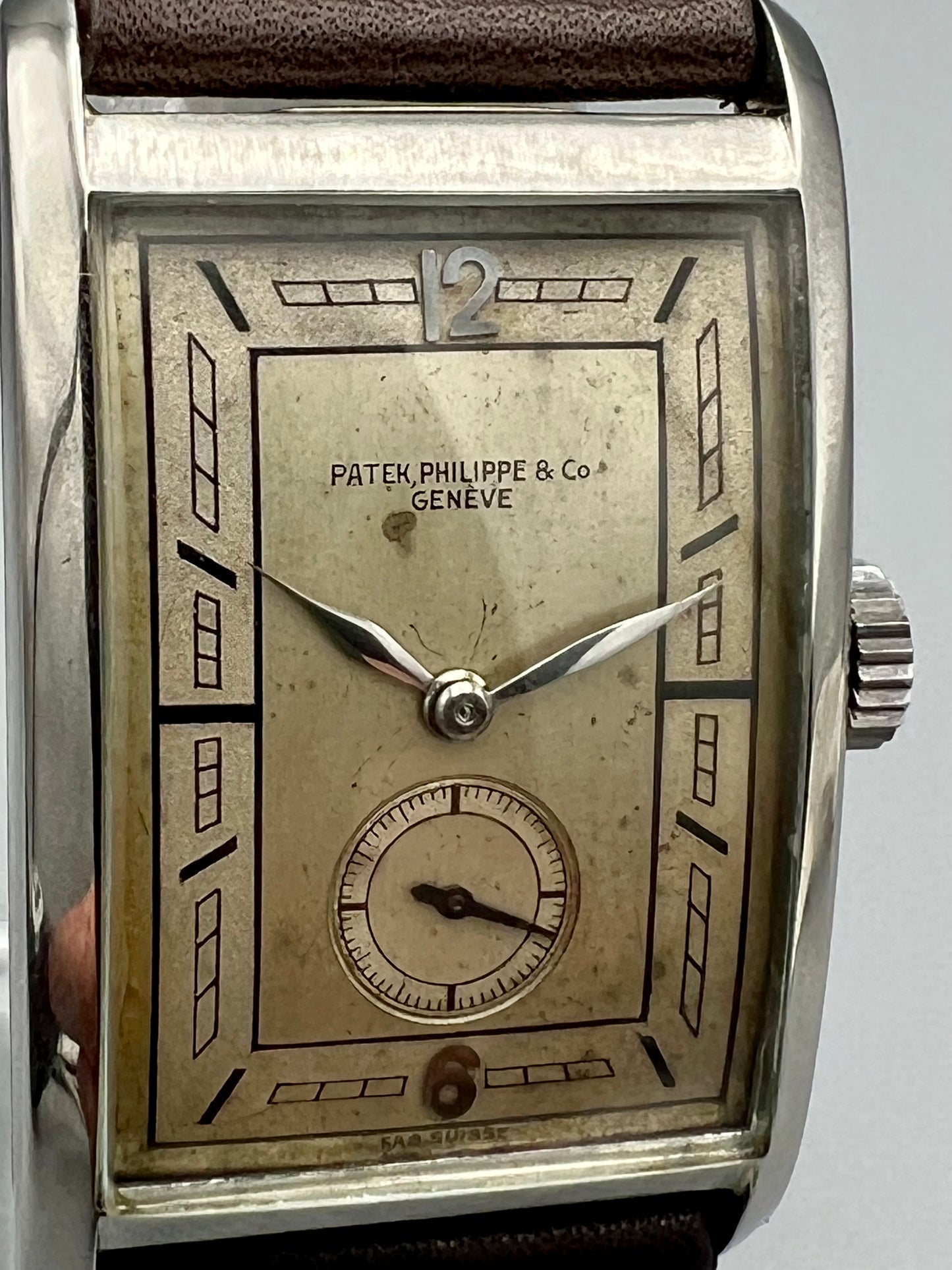 Patek Philippe Ref 450 Stainless Steel, Rare, Early Wristwatch, All Original, 1927