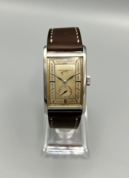 Patek Philippe Ref 450 Stainless Steel, Rare, Early Wristwatch, All Original, 1927