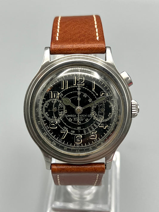 Omega Tissot, Caliber 33.3 Mono-pusher Chronograph, Rare Oversized Stepped Case, 1930s