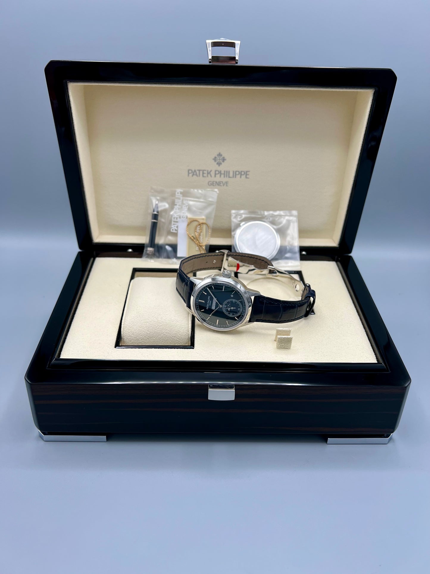 Patek Philippe Ref 5236P In-Line Perpetual Calendar in Platinum, As New Condition, 2021
