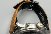 Eberhard 1940s, Oversized Manufacture Grade Split Second Chronograph, Gilt Dial, Stepped Case RARE