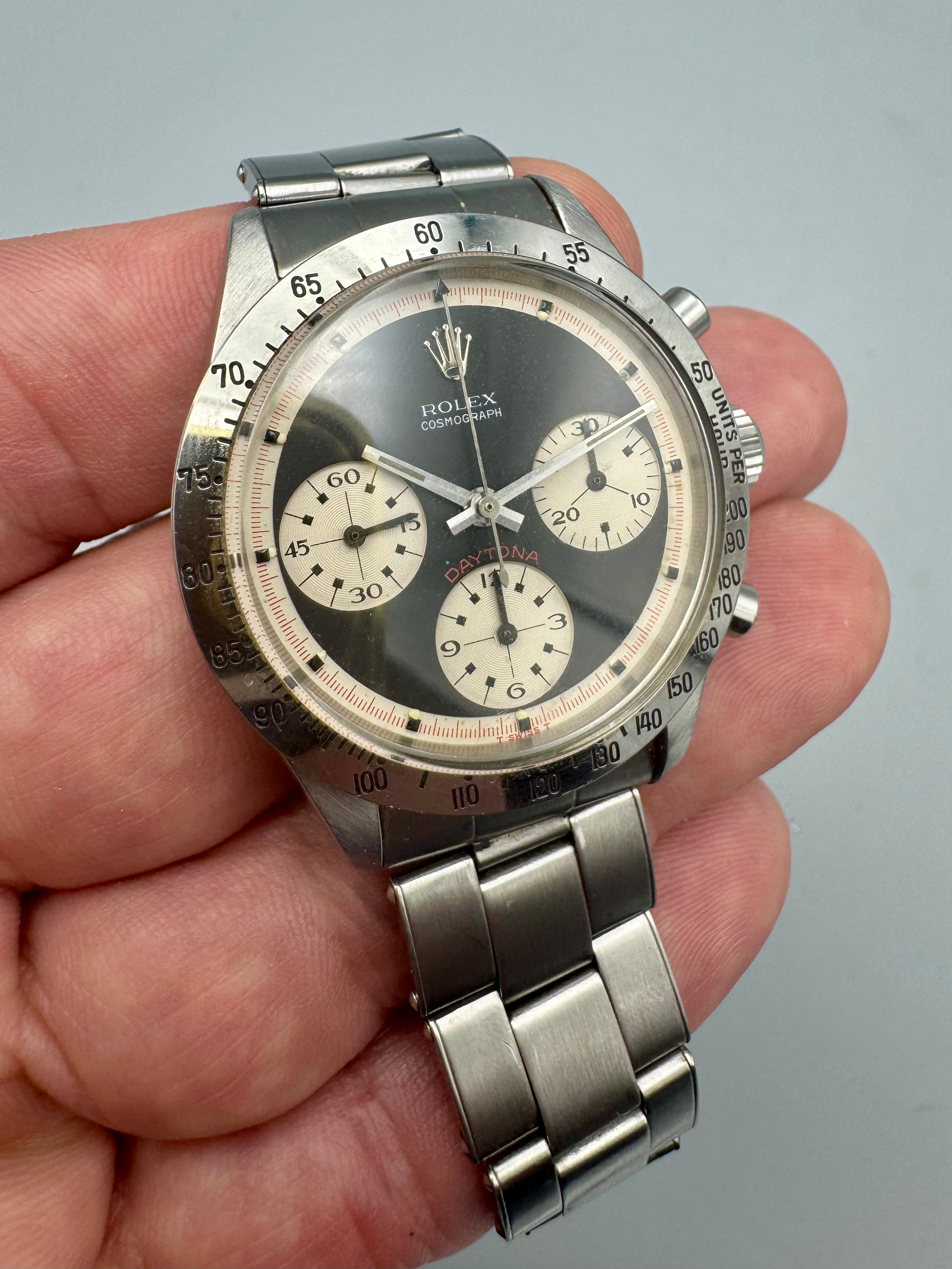 Rolex 6239 Paul Newman Reverse Panda Warranty Papers and Box 1971