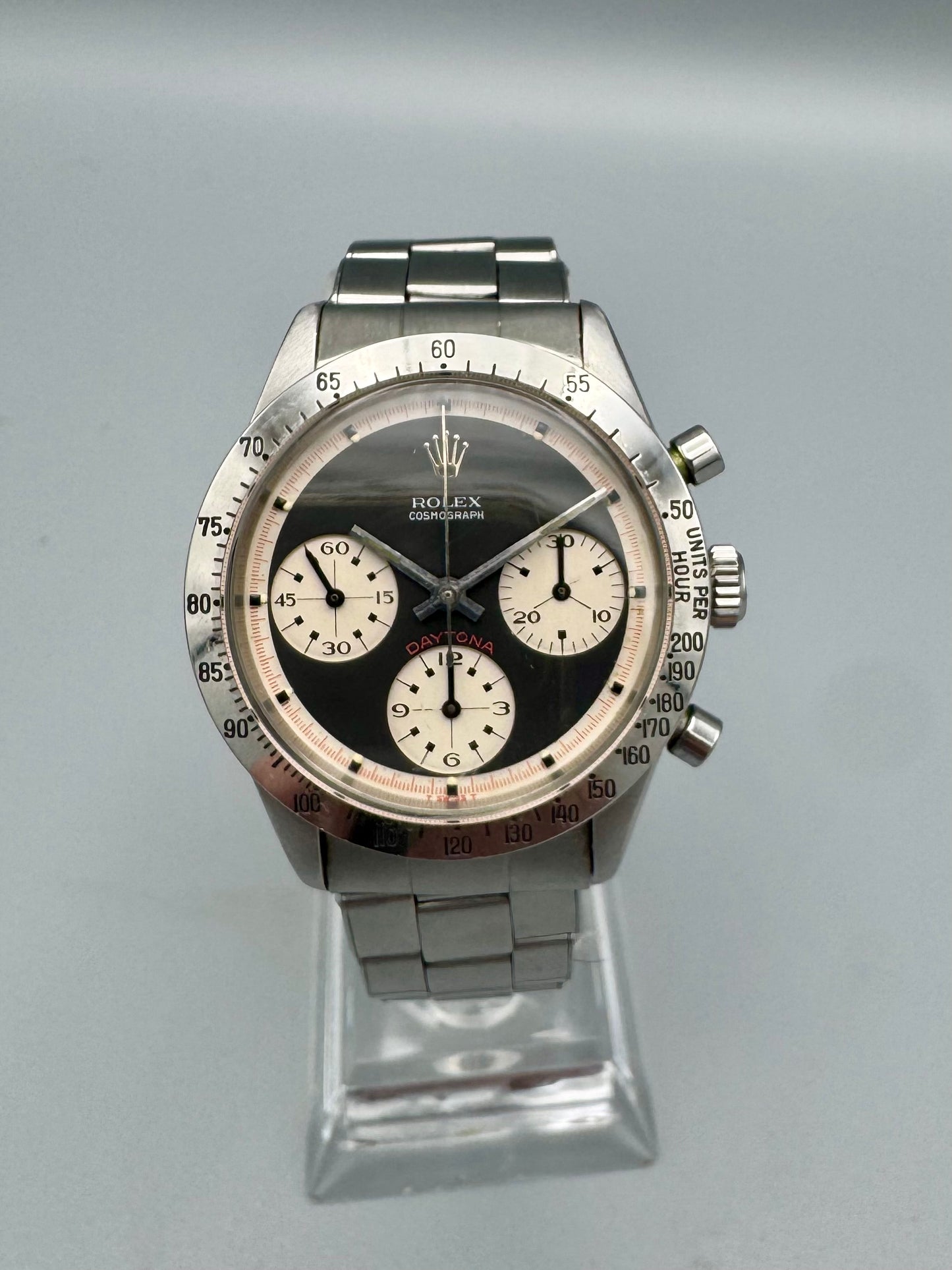 Rolex 6239 Paul Newman Reverse Panda Warranty Papers and Box 1971