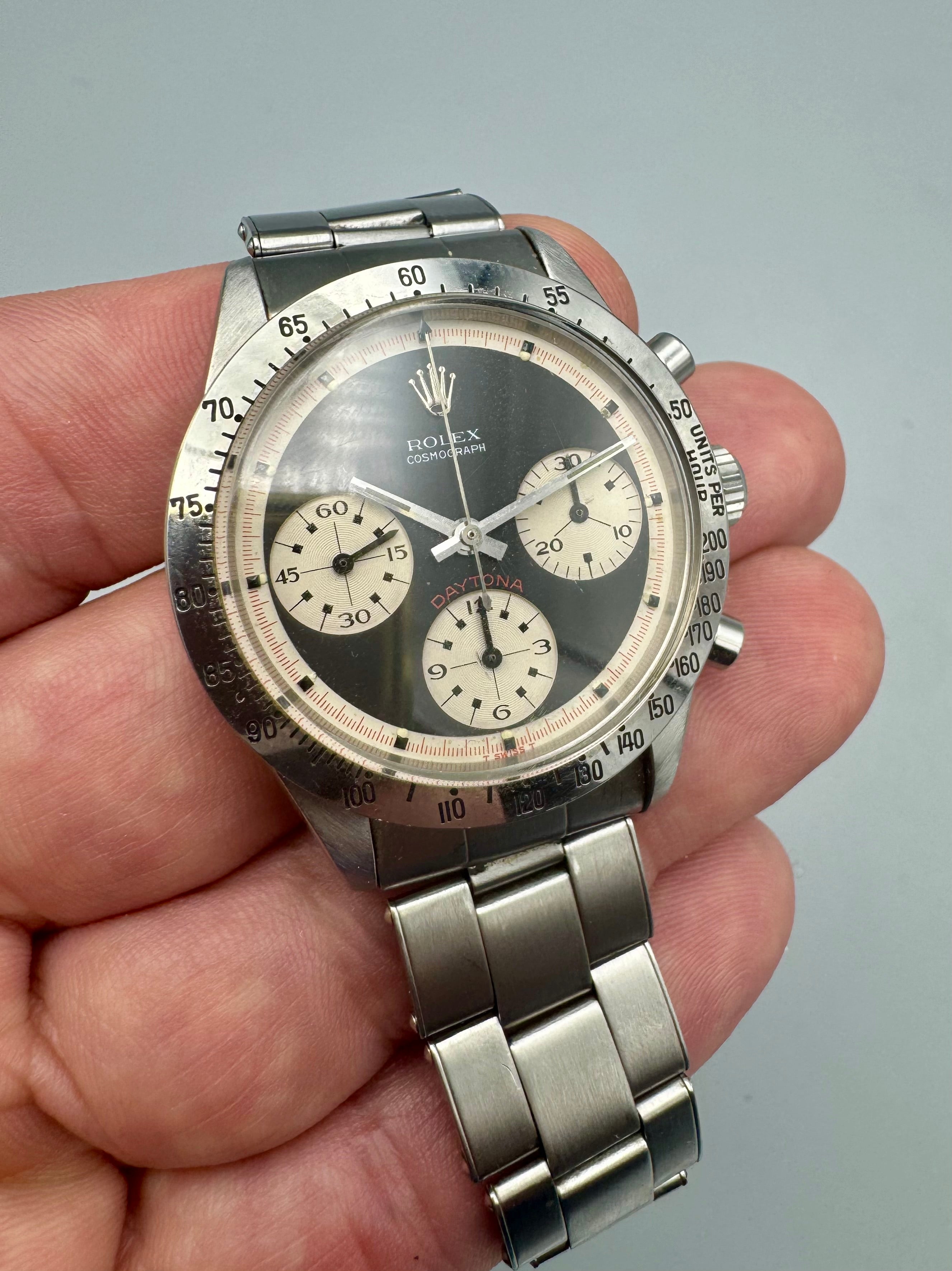 Rolex 6239 Paul Newman Reverse Panda Warranty Papers and Box 1971