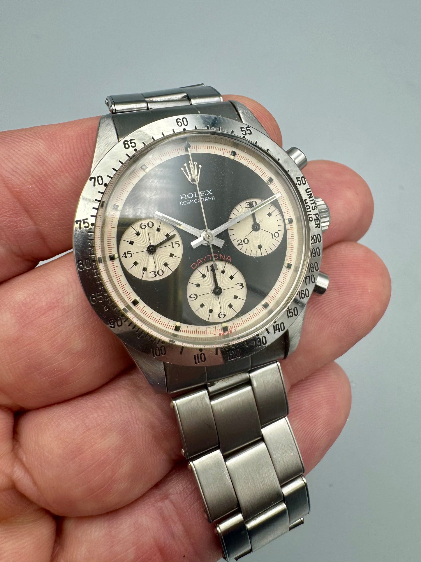 Rolex 6239 Paul Newman Reverse Panda Warranty Papers and Box 1971