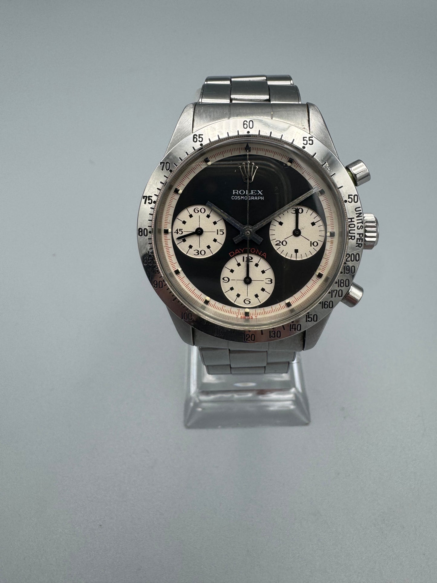 Rolex 6239 Paul Newman Reverse Panda Warranty Papers and Box 1971