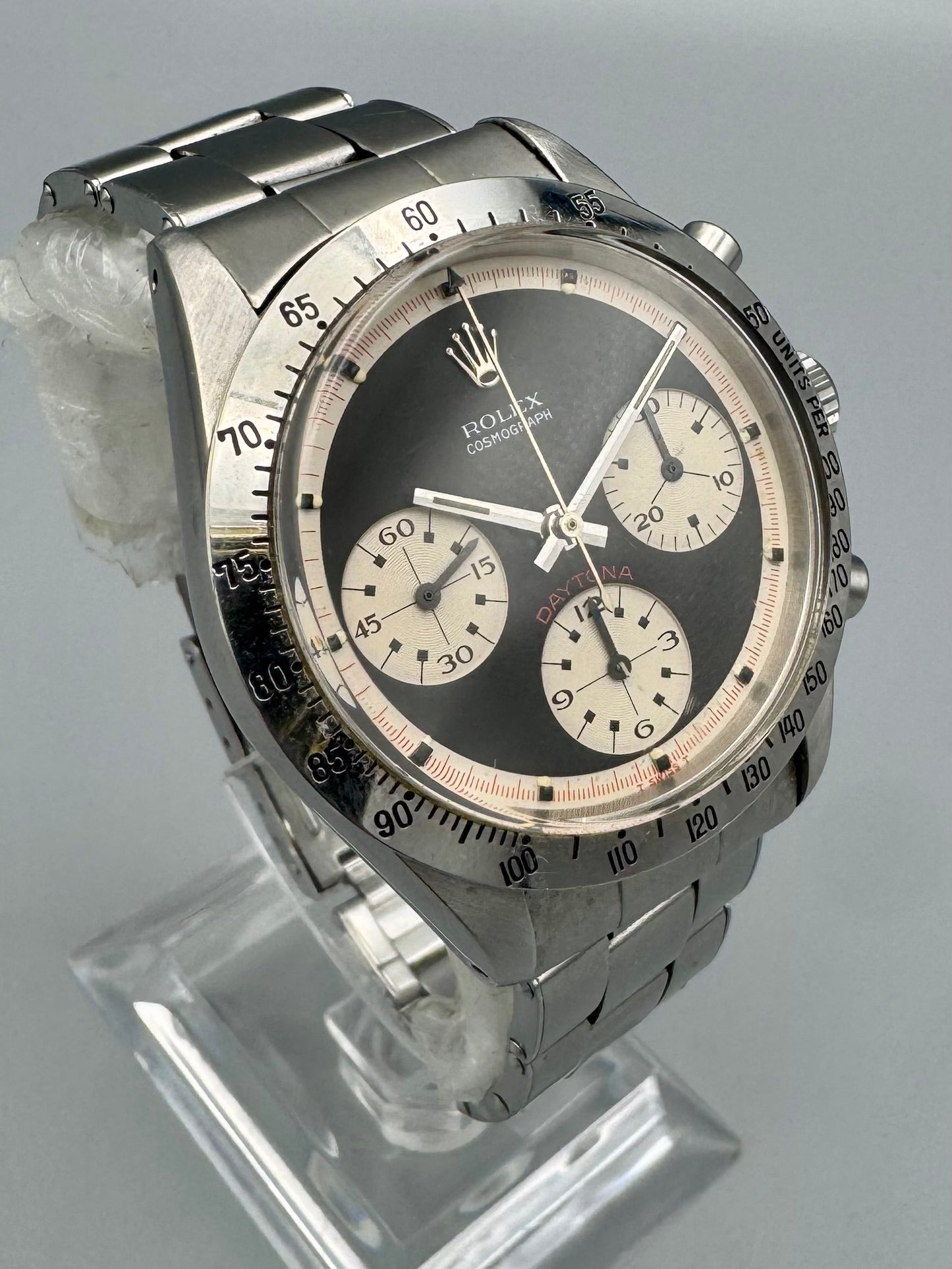 Rolex 6239 Paul Newman Reverse Panda Warranty Papers and Box 1971