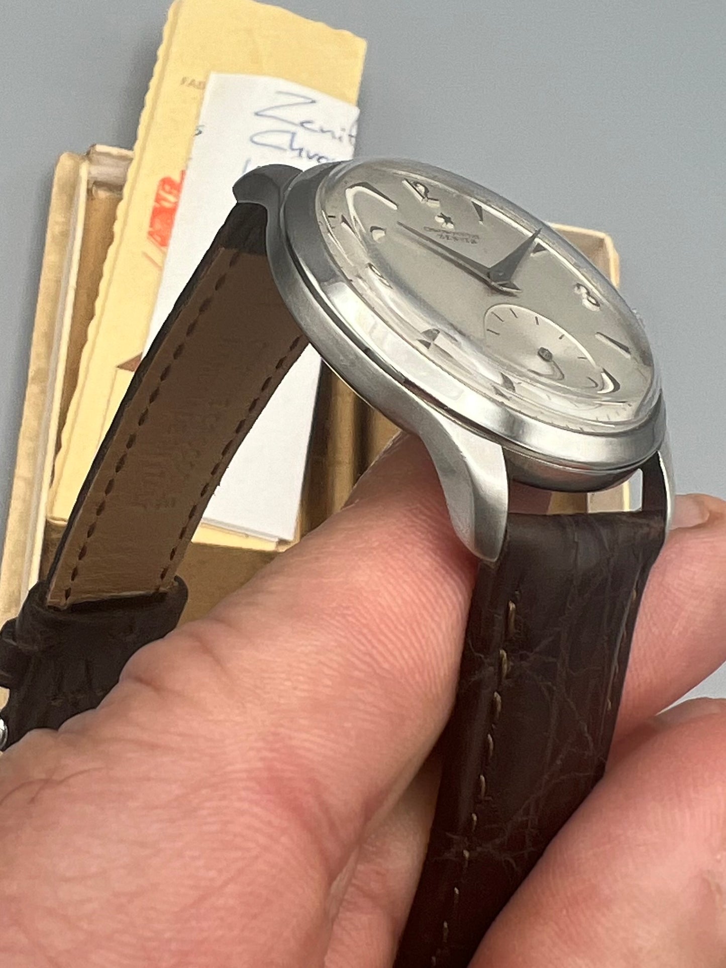 Zenith Caliber 135 Chronometre, Stainless Steel 36 mm Steel, Rare Circa 1955