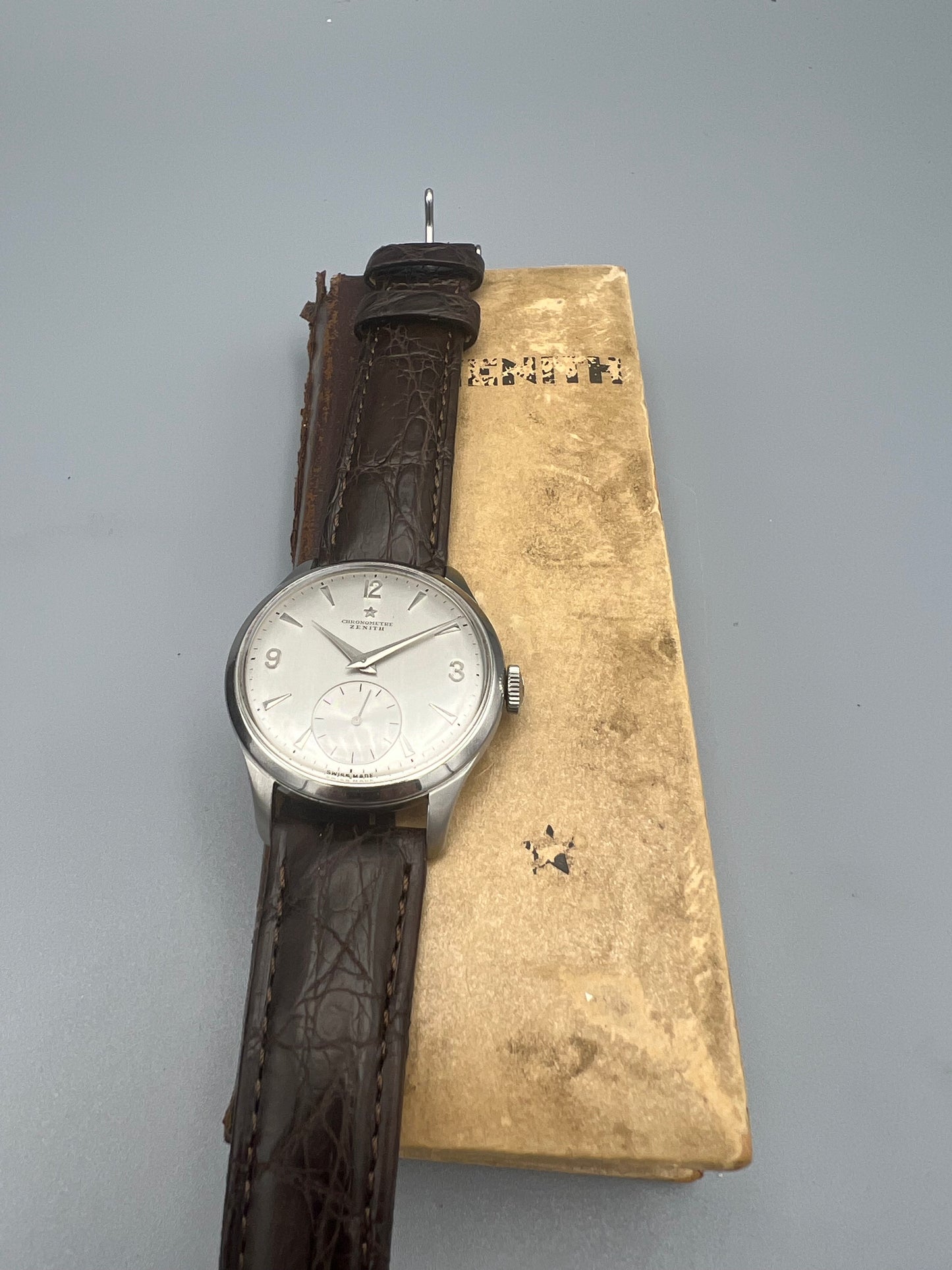 Zenith Caliber 135 Chronometre, Stainless Steel 36 mm Steel, Rare Circa 1955