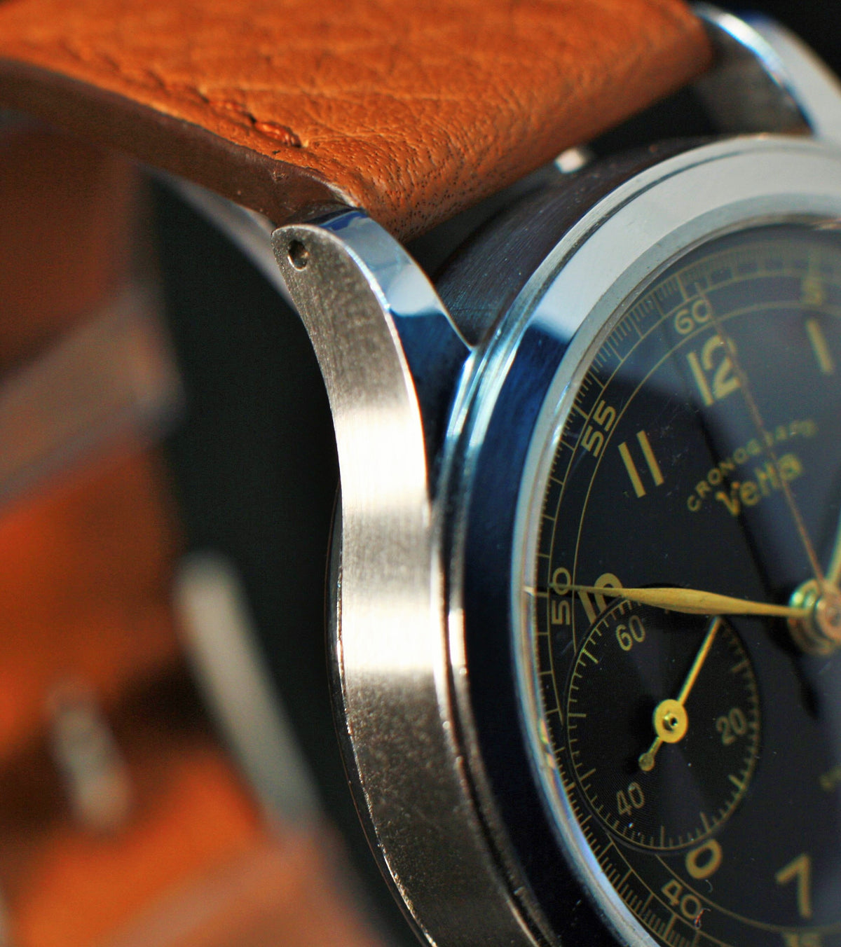 Cadran (quadrante) Wyler Vetta Pour Chronographe - Blanc Avec Chiffres Arabes - Neuf Sans étiquette