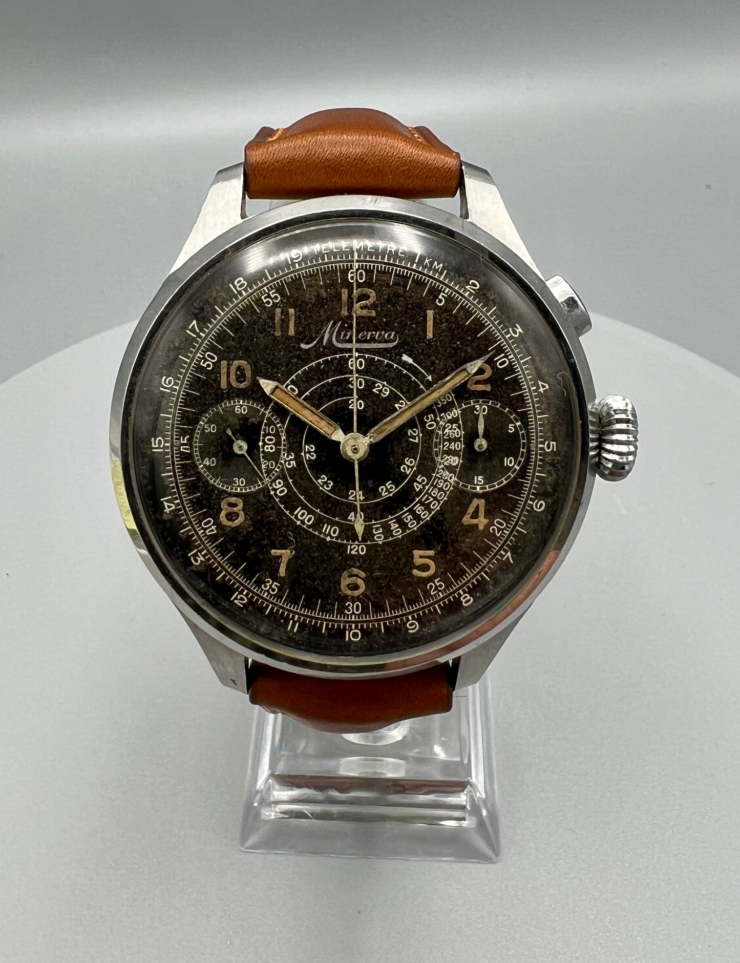 Minerva 1939 Vintage Military Chronograph RARE