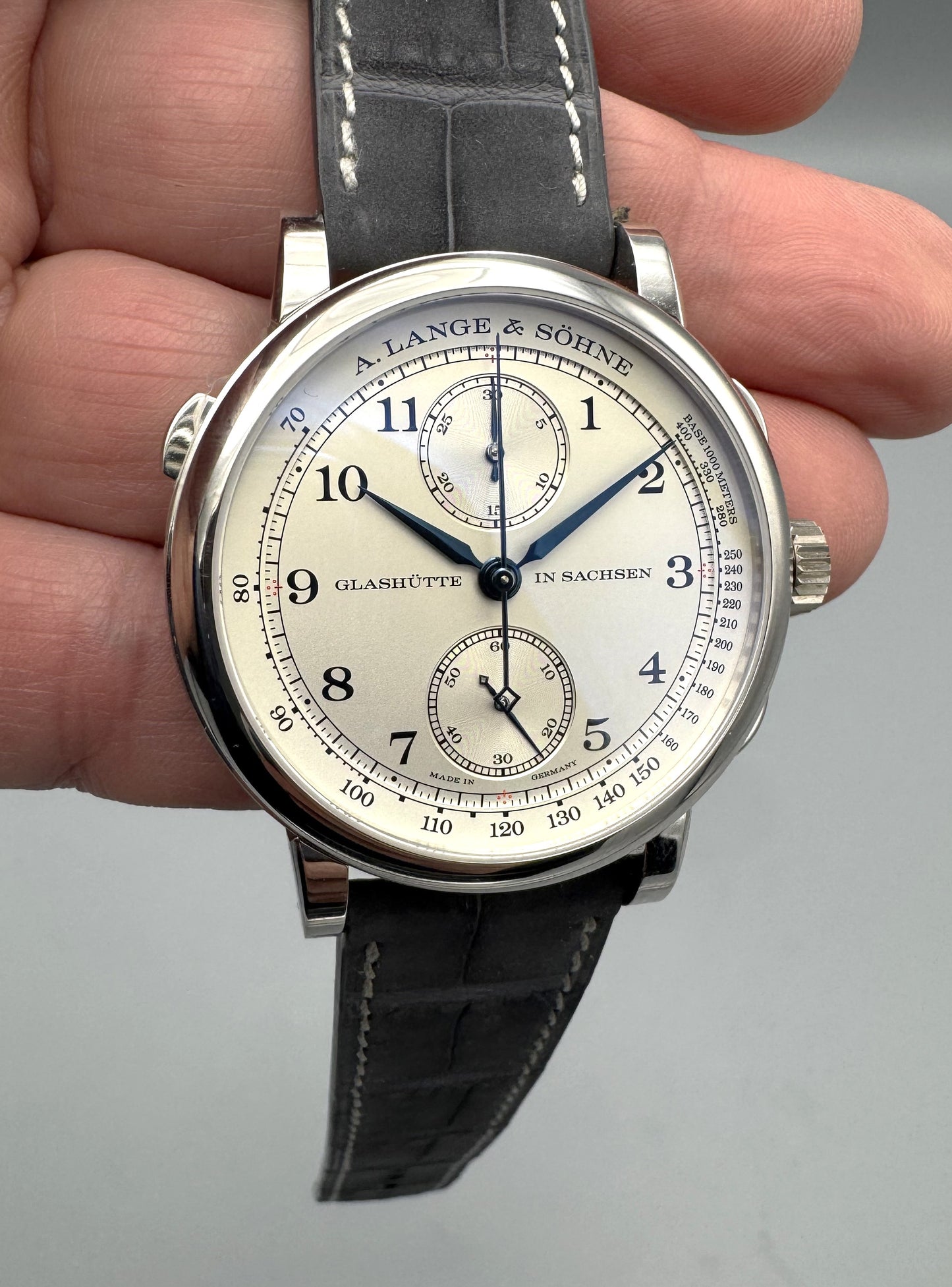 A Lange & Sohne 1815 Rattrapante Ref 425.025 Platinum Limited Edition of 200 Unused