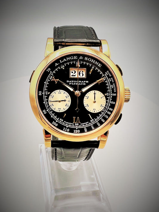 A. Lange & Söhne Datograph 403.031 Rose Gold, Black Dial Dufourgraph Rare and Important