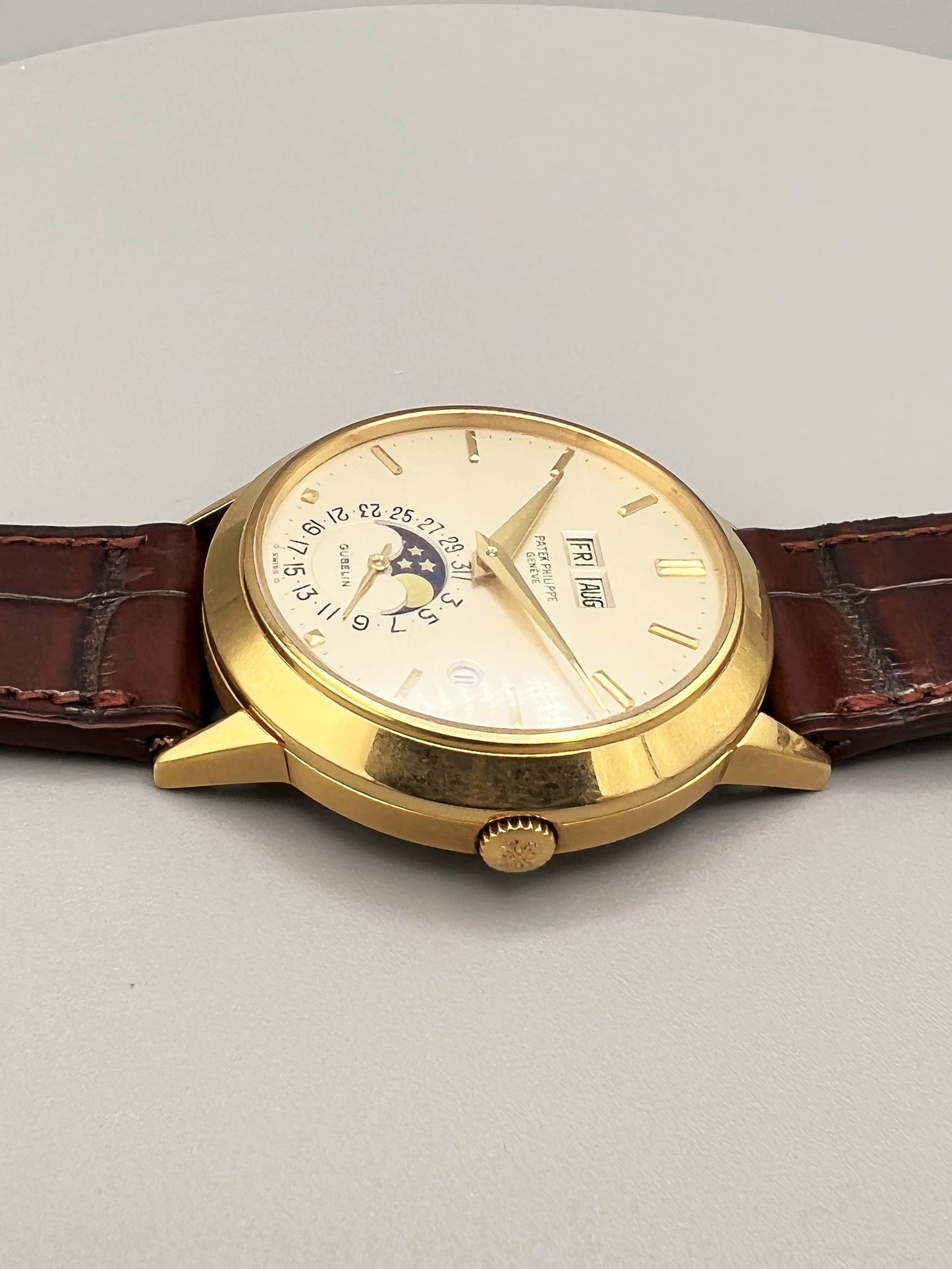 Patek Philippe Ref 3450, Crica 1985, Gübelin Double Signed Dial