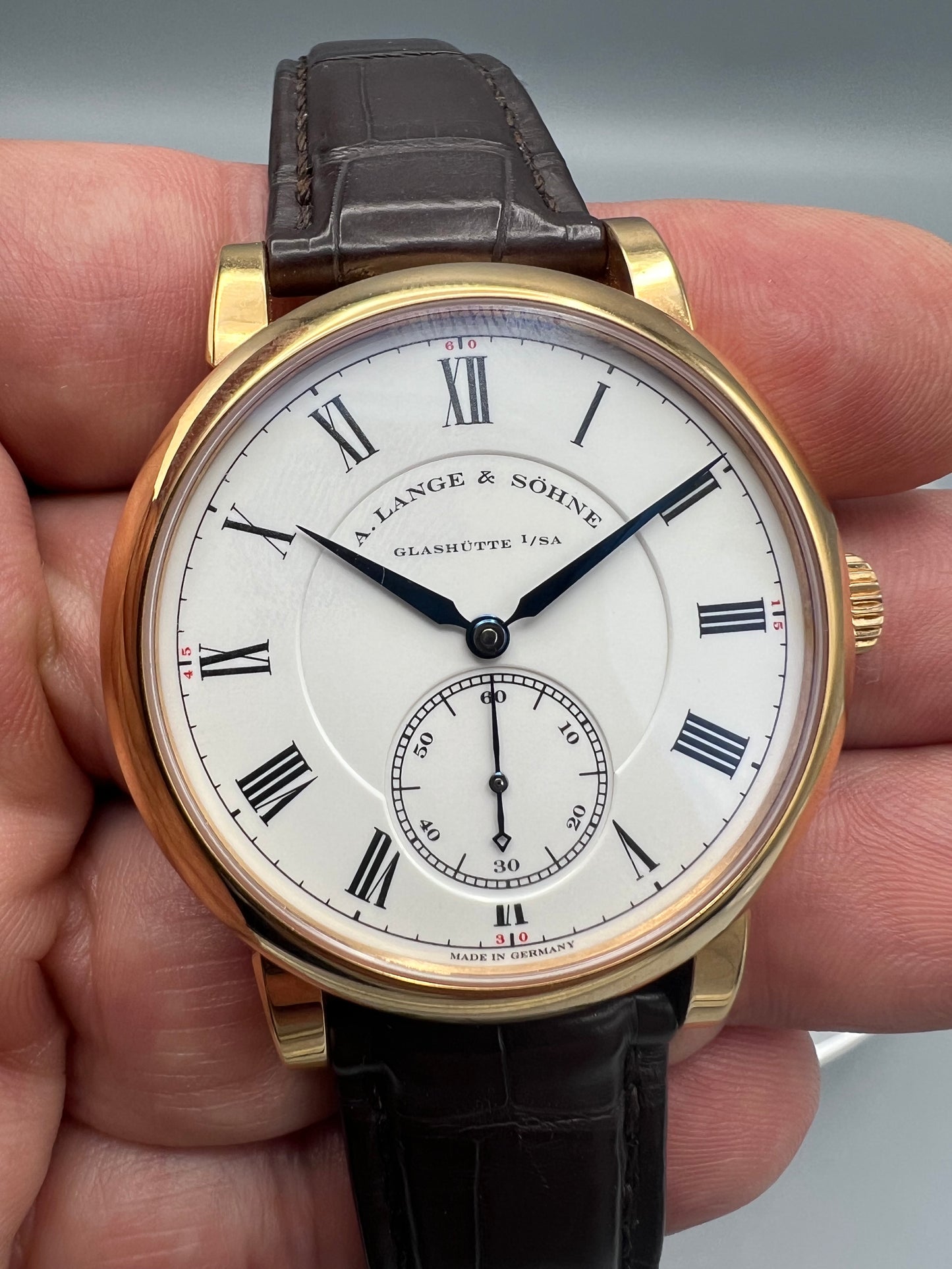 A Lange & Sohne Richard Lange “Pour le Mérite” Ref 260.032 Rose Gold Fusée-and-Chain Transmission