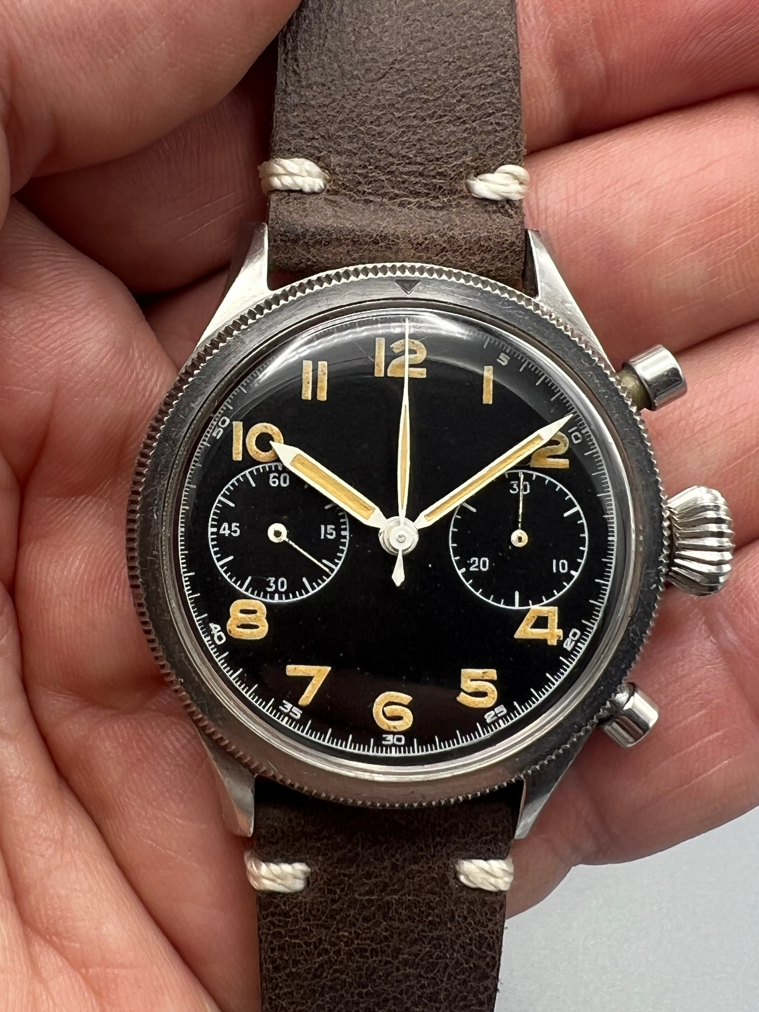 Breguet Type 20 Sterile Dial 1956 Unpolished Rare Unrestored