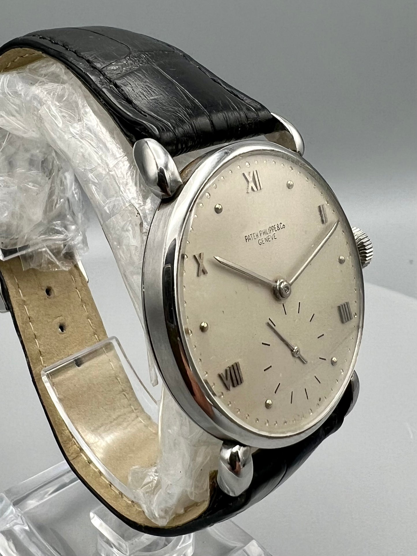 Patek Philippe Ref 1503A, Rare Stainless Steel Watch, Tear Drop Lugs 1946