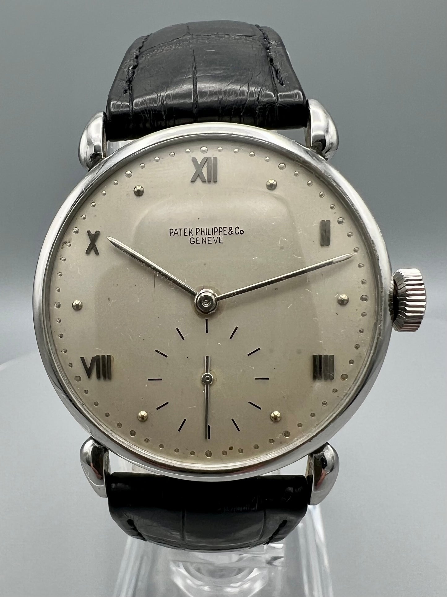 Patek Philippe Ref 1503A, Rare Stainless Steel Watch, Tear Drop Lugs 1946