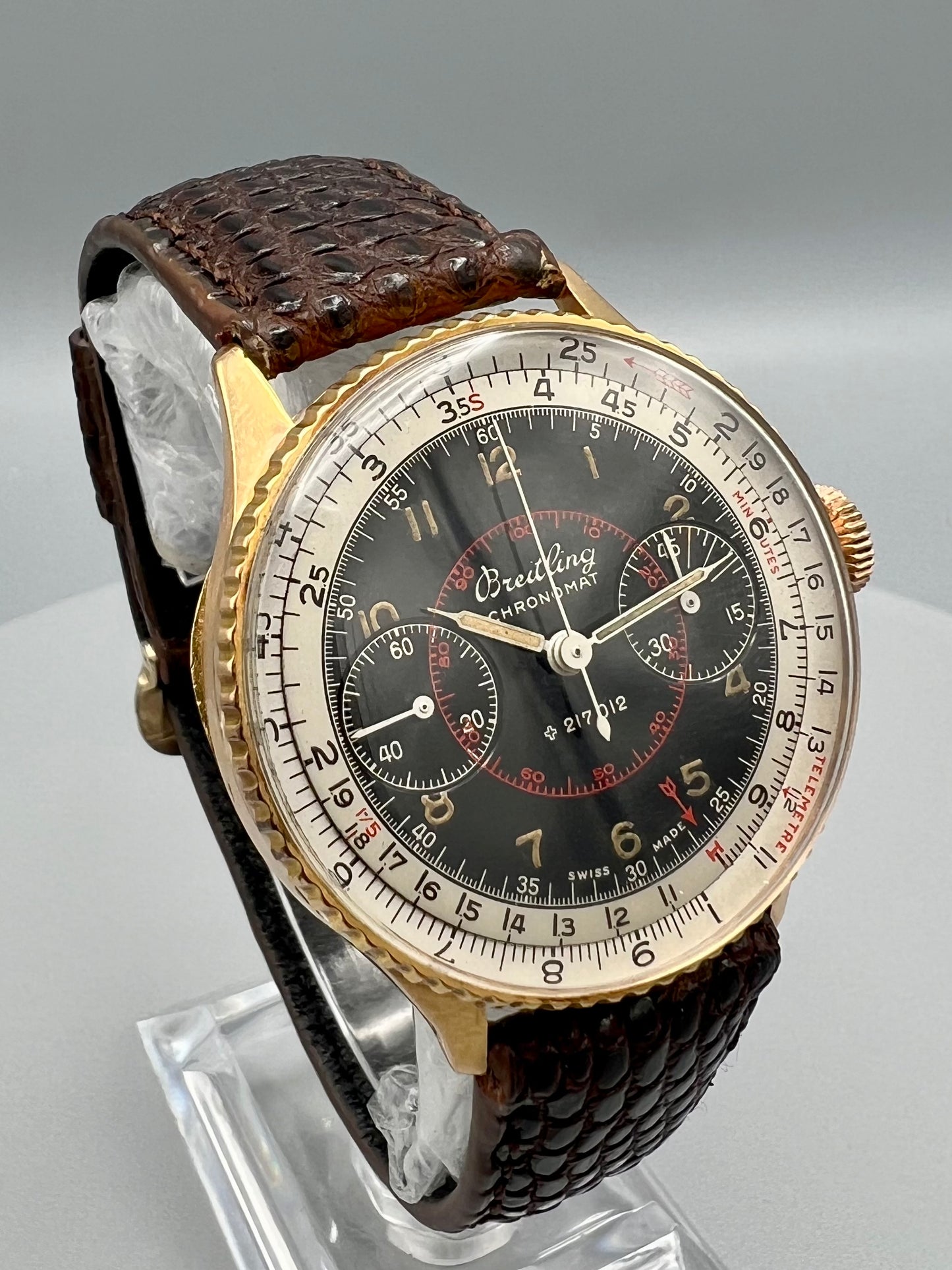 Breitling 18k Ref 769 Rose Gold Chronomat First Edition Circa 1945