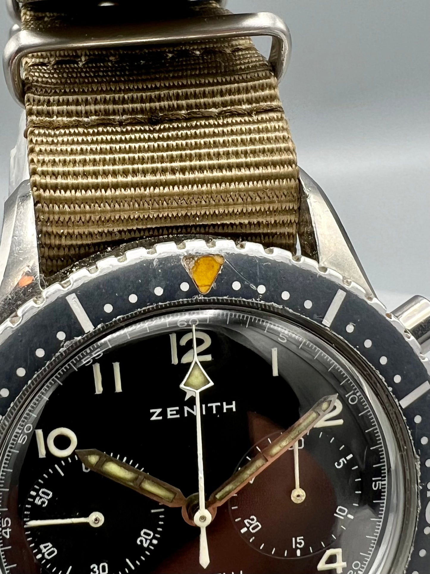 Zenith Cronometro Tipo CP-2 for A. Cairelli, Roma circa 1960’s Rare Ghost Bezel