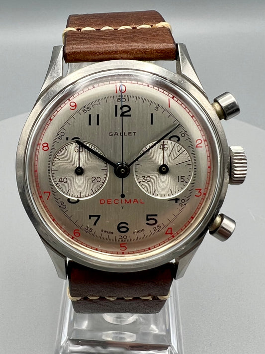Gallet Multichron Decimal Chronograph, Rare and Excellent Condition, 1950s