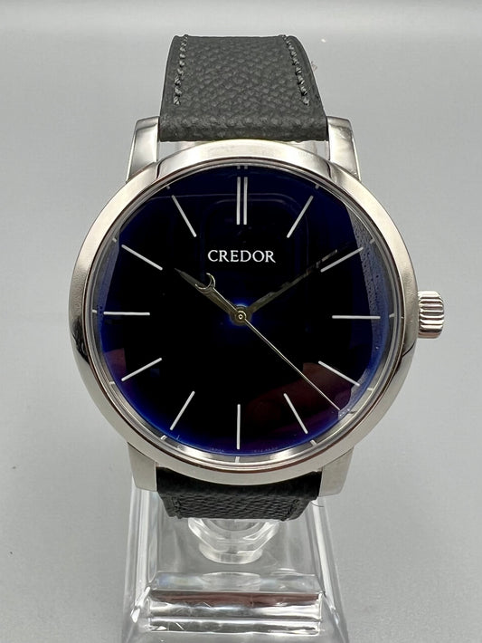 Seiko Credor Eichi II, Rare Platinum Case and Blue Hand Finished Porcelain Enamel Dial, Full Set, As New, Sold in Dec 2022