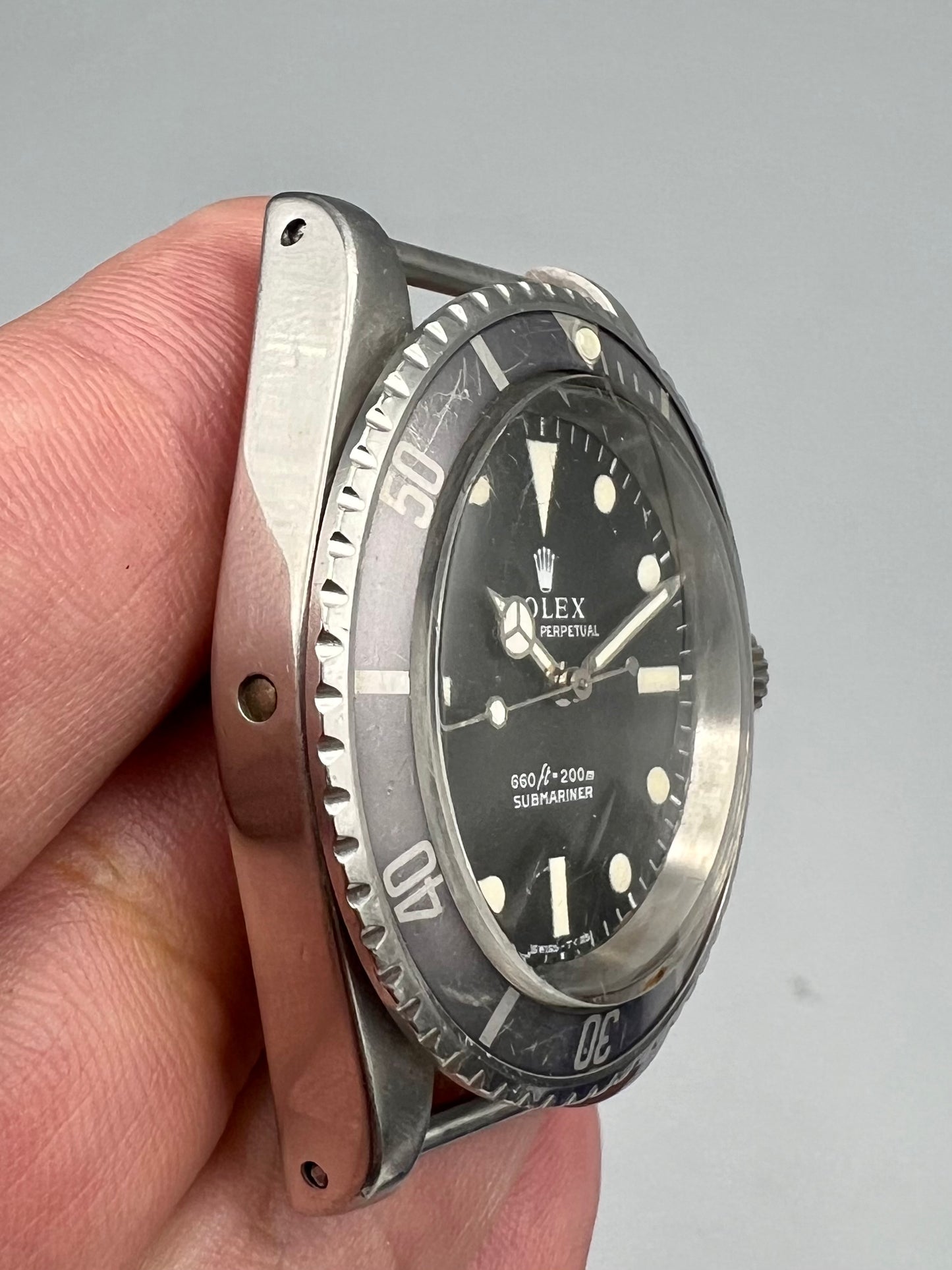 Rolex Ref 5513 Submariner COMEX, RARE early model, with helium escape valve, ghost bezel, 1971