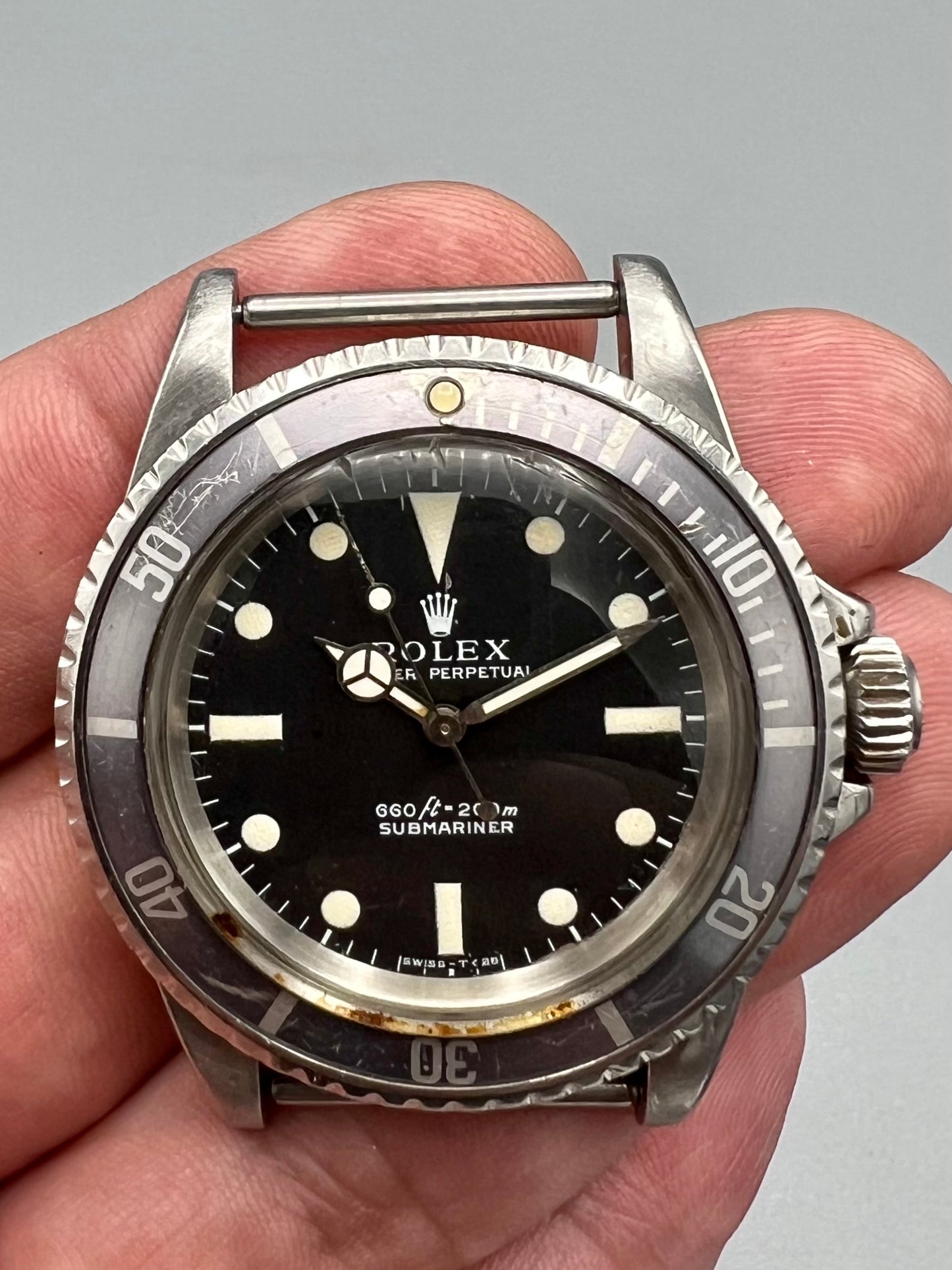 Rolex Ref 5513 Submariner COMEX, RARE early model, with helium escape valve, ghost bezel, 1971