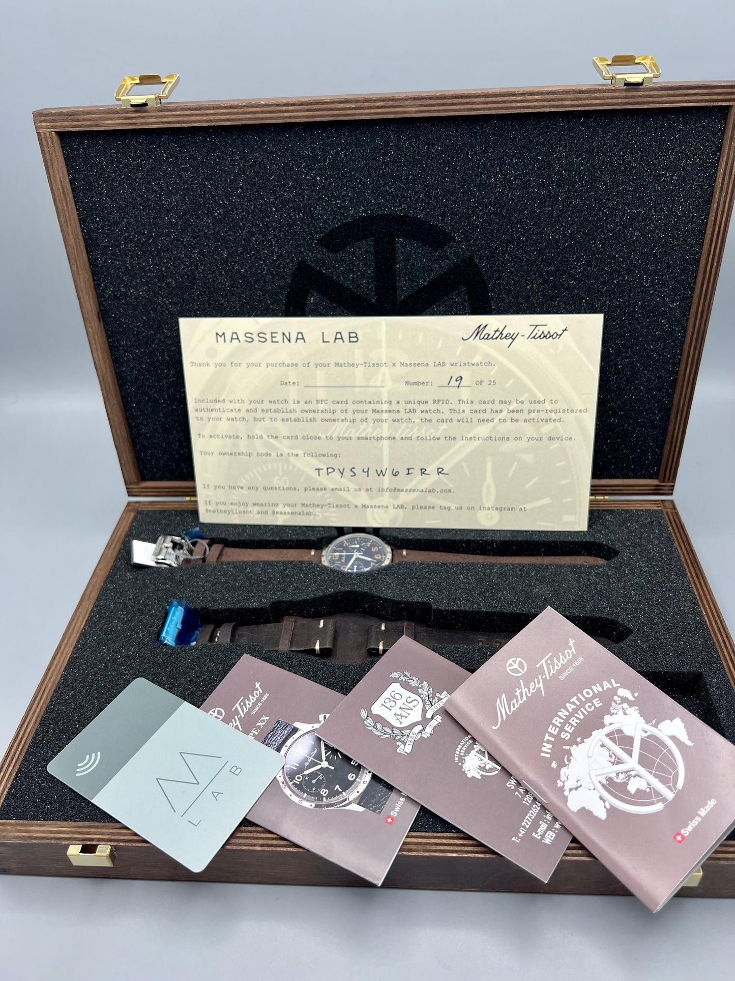 Mathey-Tissot Type XX Tribute X Massena LAB Flyback Chronograph, Limited Edition of 25, Unused 2023