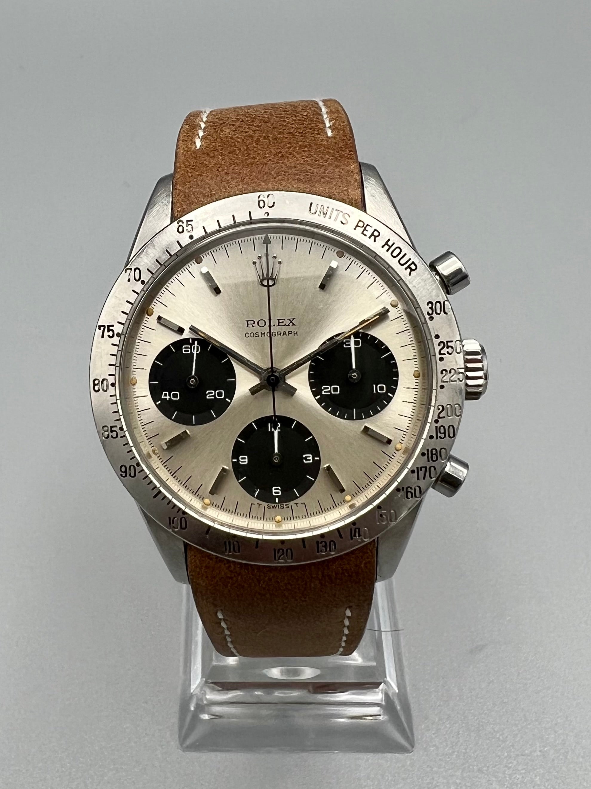 Rolex Ref 6239 First Series Cosmograph Daytona Silver Dial All Original Warranty Papers and Box 1964