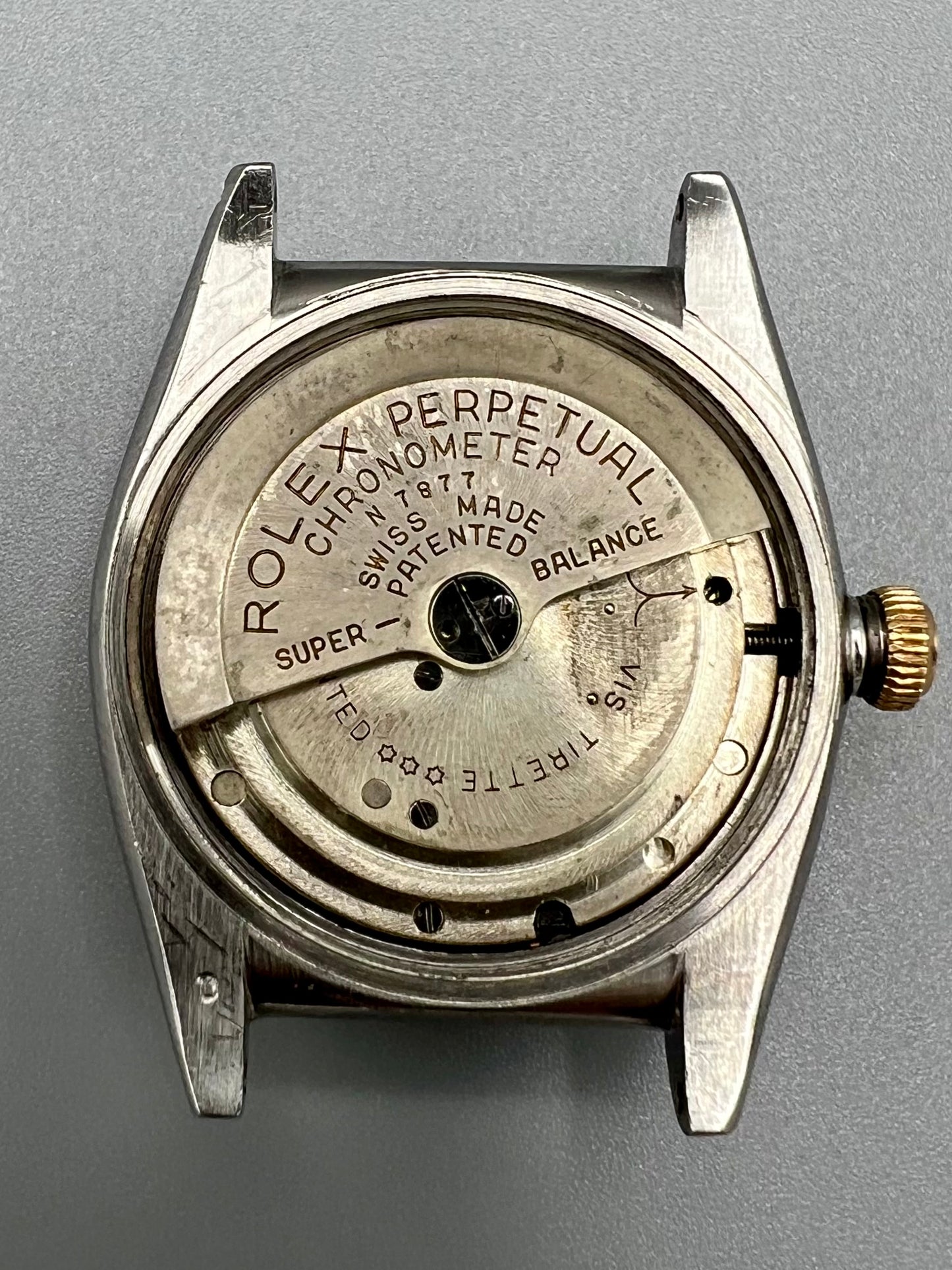 Rolex Ref 3372 Oyster Perpetual ‘Bubbleback’ Stainless Steel and Rose Gold Watch, circa 1945